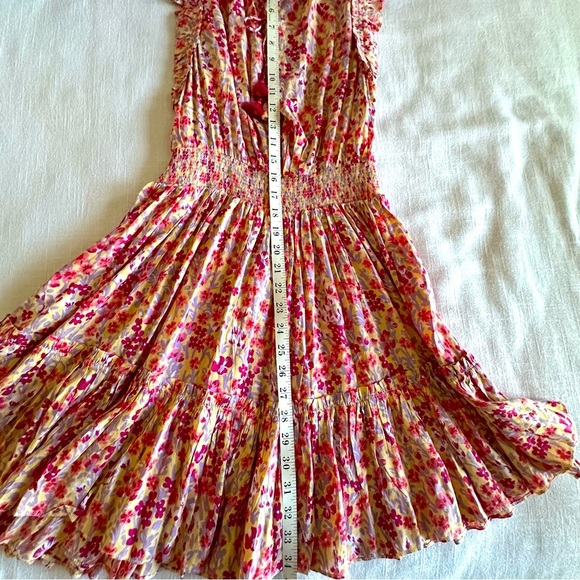Poupette St. Barth Womens Triny Mini Dress Ruffles Floral Sz XS Bloomcore Girly - Picture 13 of 14